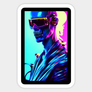 DJ steampunk techno music en rave cyberpunk Sticker